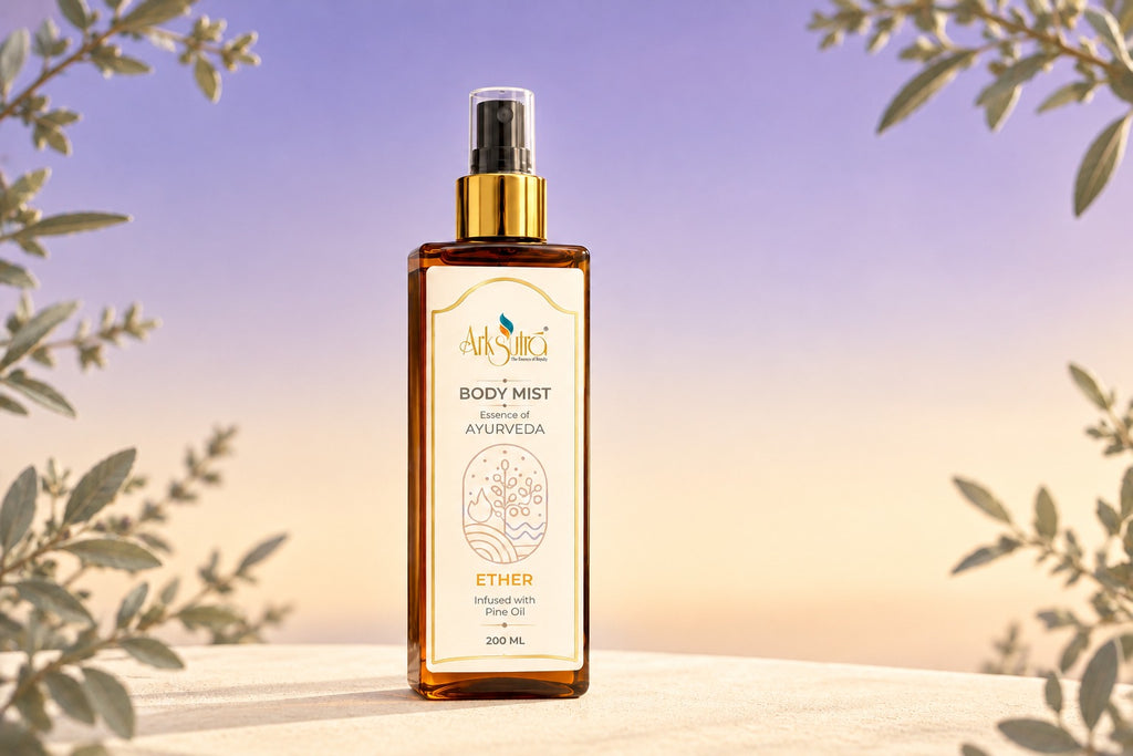 ArkSutra Ether Body Mist against an open sky
