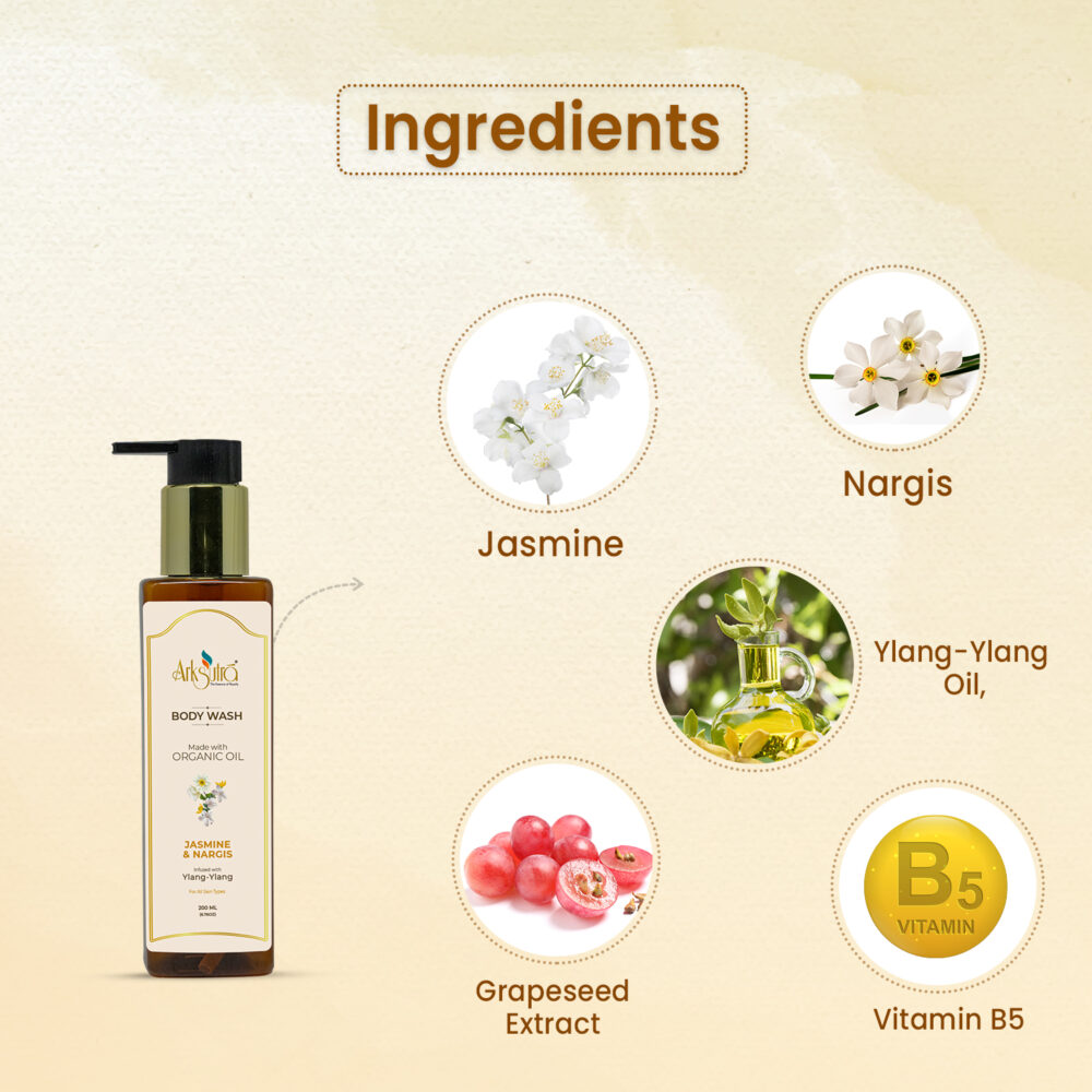 Ingredients - Jasmine & Nargis Bodywash